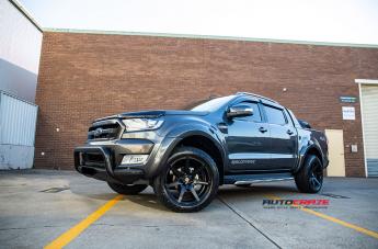 FORD RANGER AVALANCHE MATTE BLACK FRONT MILLED